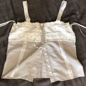 Rachel Roy summer top with cotton lace Y2K